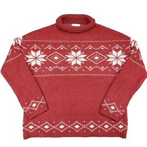 Christian Siriano New York Roll‎ Neck Christmas Sweater Womens Large Soft Turtle